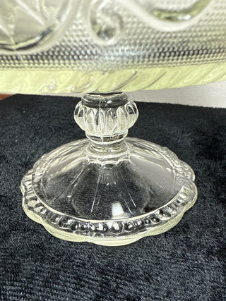 Vintage pressed glass compote.