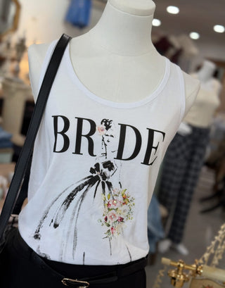 Bride Fashion Sketch Bella Canvas Racerback Tank Top
