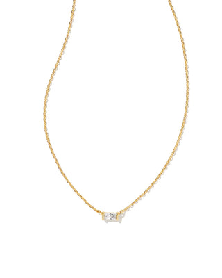 Juliette Gold Pendant Necklace in White