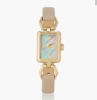Adela Gold Leather Watch