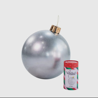 Holiball® 18” Inflatable Ornament – Vintage Silver
