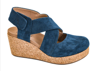Corkys Case Closed Navy Wedge