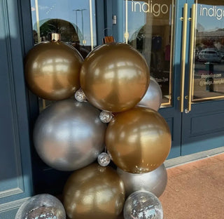Holiball® 18” Inflatable Ornament – Vintage Silver
