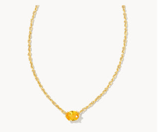 Kendra Scott Cailin Crystal Pendant Golden Yellow Crystal Necklace