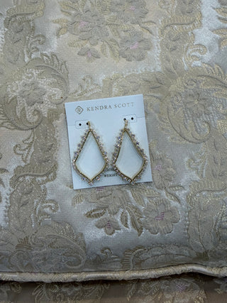 Kendra Scott Sophee Crystal Drop Earrings in Gold featuring an open-drop silhouette with sparkling crystal accents.