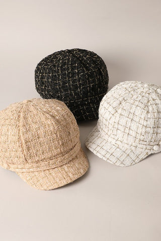 Mirmaru Plaid Tweed Newsboy Cap – Gatsby Cabbie Ha