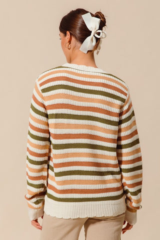 Striped Autumn Knit Sweater