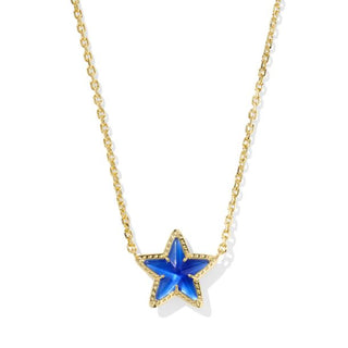 Kendra Scott Cassidy Gold Cobalt Illusion Star Pendant Necklace