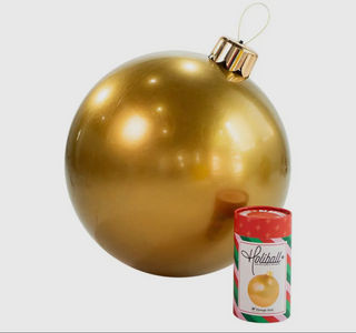 Holiball® 18” Inflatable Ornament – Vintage Gold