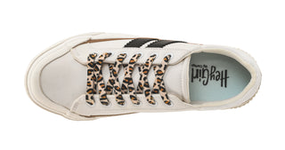 Corky’s “That’s Her” Sneaker – White with Leopard Laces