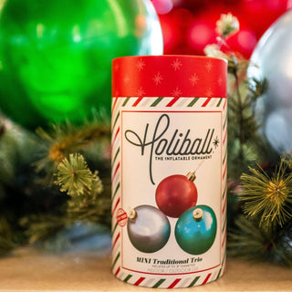 Holiball® 8” Mini Trio – Traditional Colors