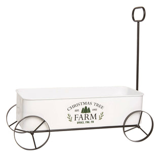 Christmas Tree Farm Metal Wagon Décor