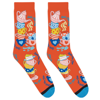 DivvyUp - Spill the Tea Socks: Blue / Large