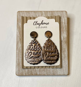 Clayhouse Colours - Psalm 46:10 Dangles: Bronze