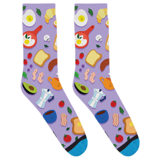 DivvyUp - Breakfast Socks: Teal / Small