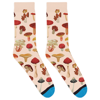 DivvyUp - Vintage Mushroom Socks: Peach / Small