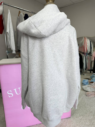 Sunkissed Coconut Pearl Grey Lucky You 8 Ball Embroider Hoodie