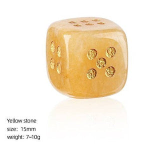 The Southern Peacock - Natural Semi-Precious Gemstone Mahjong Dice – Set of 2: Tigers Eye