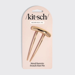 Kitsch Mini Metal Barrette French Hair Pin – Gold