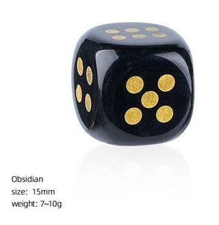 The Southern Peacock - Natural Semi-Precious Gemstone Mahjong Dice – Set of 2: Tigers Eye