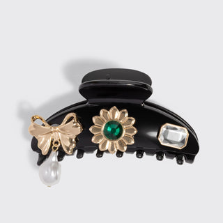 KitschPop™ Curved Claw Clip 7pc Set – Vintage Black