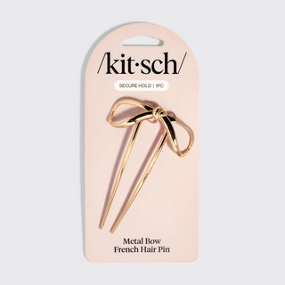 Kitsch Mini Metal Bow French Hair Pin – Gold