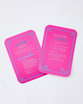 Oh My Mahjong – Pink Shufflers | Mahjong Quick Reference Cards