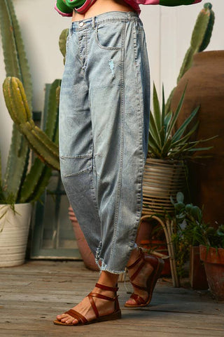 Desert Drift Barrel Leg Jeans
