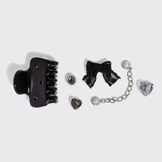 KitschPop™ Cloud Clip 7pc Set – Vintage Black