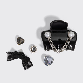KitschPop™ Cloud Clip 7pc Set – Vintage Black