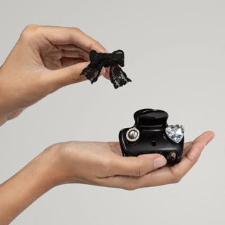 KitschPop™ Cloud Clip 7pc Set – Vintage Black
