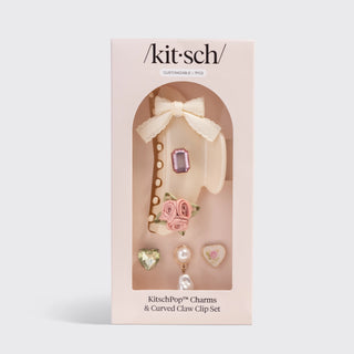 KitschPop™ Curved Claw Clip – Pearlized Cream