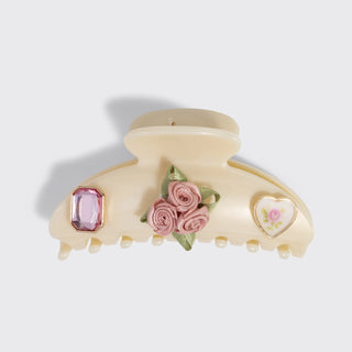 KitschPop™ Curved Claw Clip – Pearlized Cream