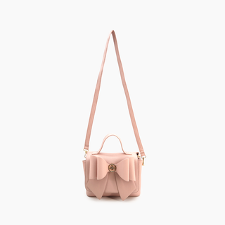 Like Dreams Zoey Double Bow Blush Crossbody Bag