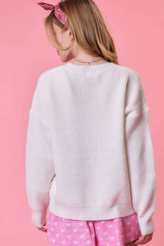 Heart Crochet Valentine Sweater