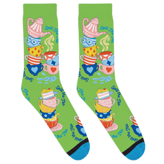 DivvyUp - Spill the Tea Socks: Blue / Large
