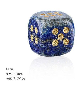 The Southern Peacock - Natural Semi-Precious Gemstone Mahjong Dice – Set of 2: Tigers Eye