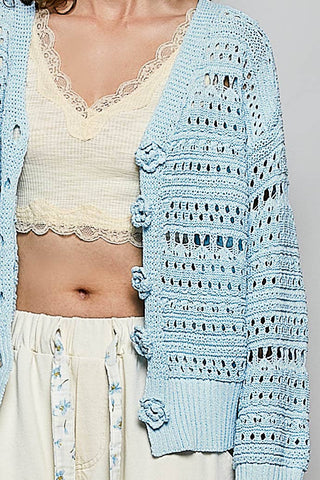 Sky Bloom Crochet Cardigan