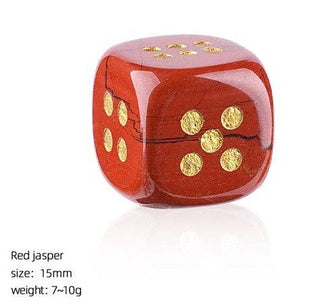 The Southern Peacock - Natural Semi-Precious Gemstone Mahjong Dice – Set of 2: Tigers Eye