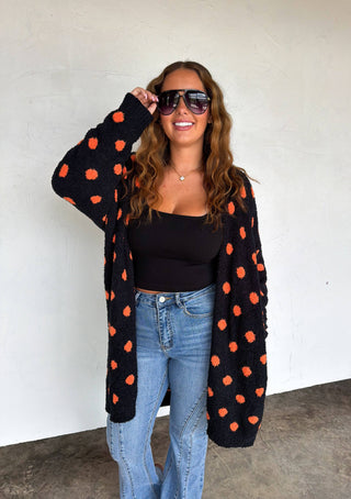 Blakeley Cozy Polka Dot Cardigan