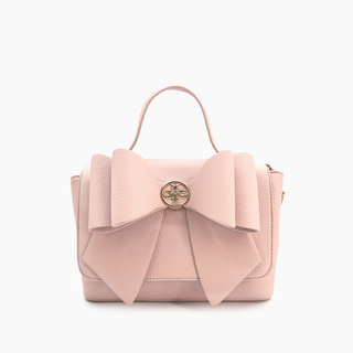 Like Dreams Zoey Double Bow Blush Crossbody Bag