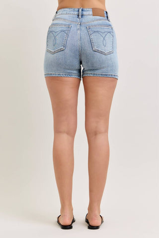 Judy Blue High Waist Medium Wash Slim Fit Shorts