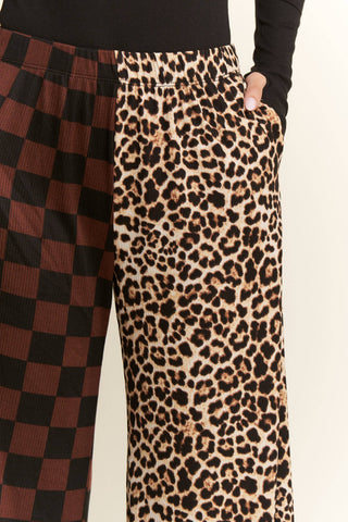 Split Decision Leopard Pants