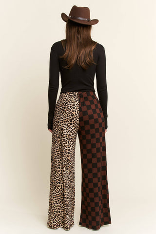 Split Decision Leopard Pants