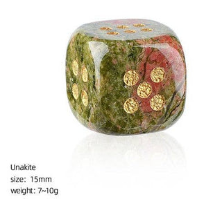 The Southern Peacock - Natural Semi-Precious Gemstone Mahjong Dice – Set of 2: Tigers Eye