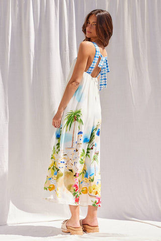Santorini Escape Scenic Maxi Dress
