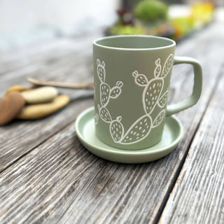 Living Goods Cuppa Color Prickly Pear Cactus Coaster