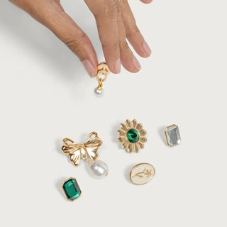 KitschPop™ Charms 6pc Set – Vintage Emerald