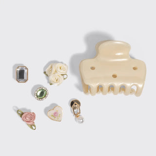 KitschPop™ Cloud Clip 7pc Set – Pearlized Cream