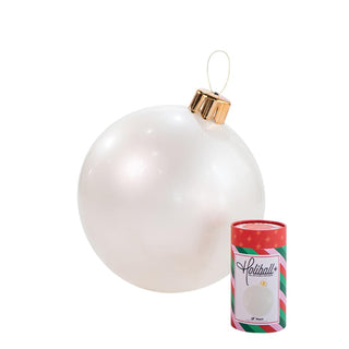 Holiball® 18” Inflatable Ornament – Vintage Pearl